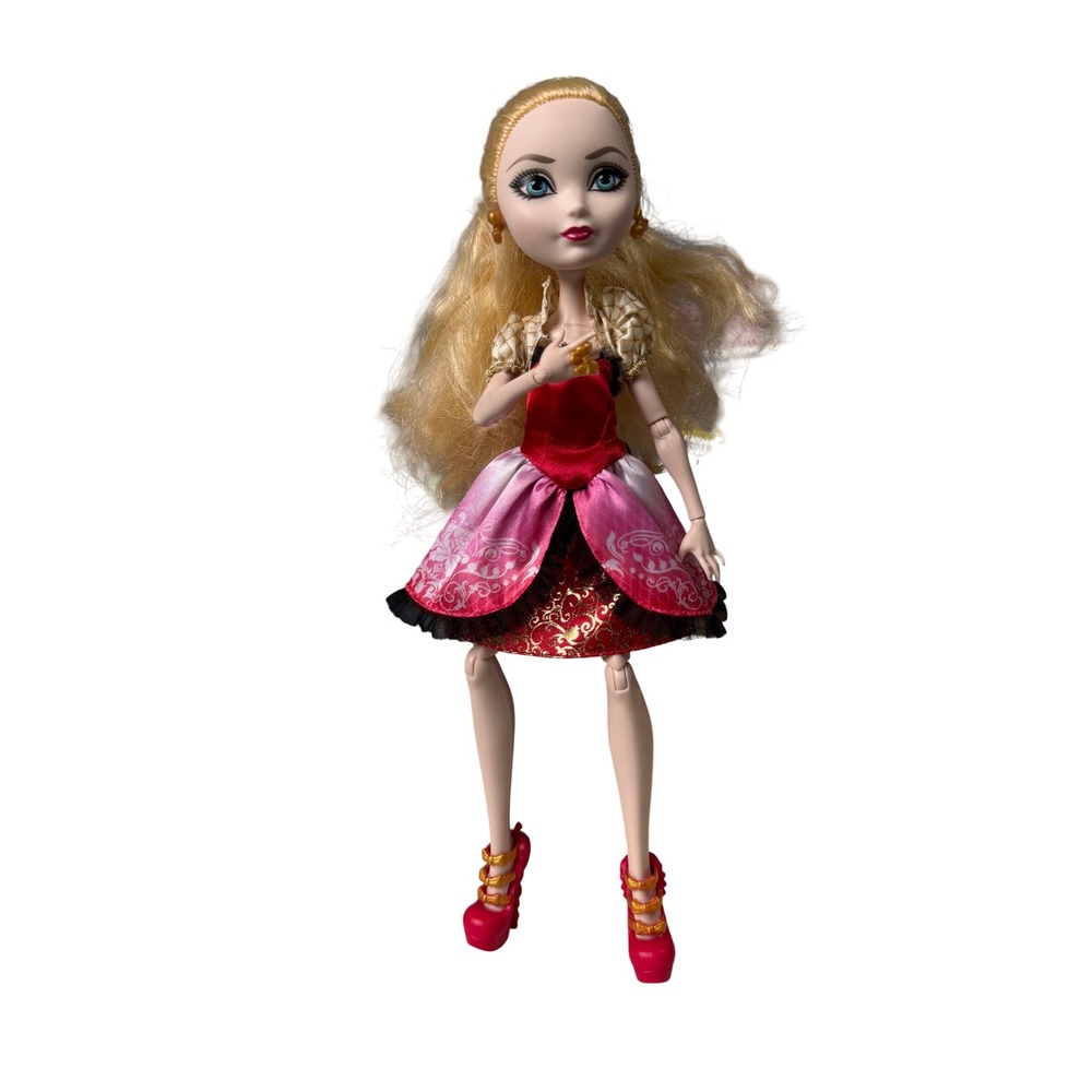 Mattel Ever After High Apple White First Chapter Doll Blonde Hair Red Gold Dress